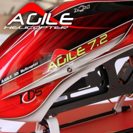 AGILE7.2 Helicopter Kit rot (inkl. Rotorblätter)