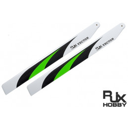 RJX Vector Grün 360mm Carbon Fybarless Hauptrotorblatt