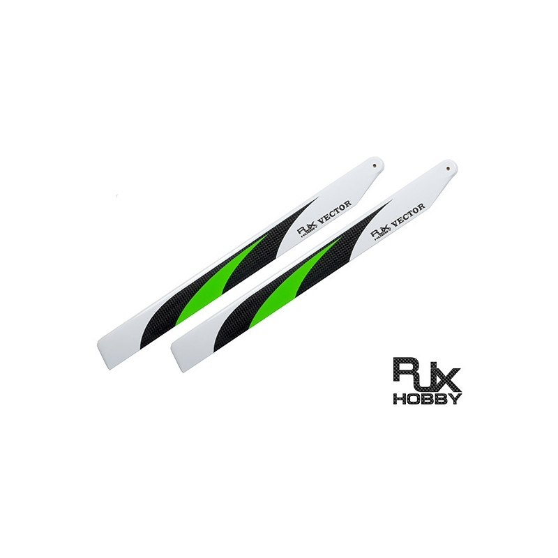 RJX Vector Grün 360mm Carbon Fybarless Hauptrotorblatt