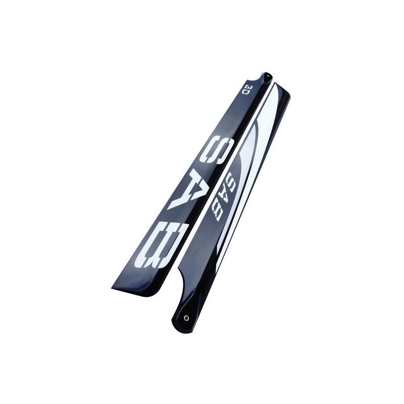 SAB Blackline 500 3D CFK Hauptrotorblätter - Silber