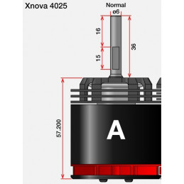 Xnova 4025-560KV 3Y - A 6/36mm Welle