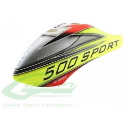 Airbrush Haube GELB / SILBER - GOBLIN 500 Sport