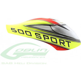 Airbrush Haube GELB / SILBER - GOBLIN 500 Sport