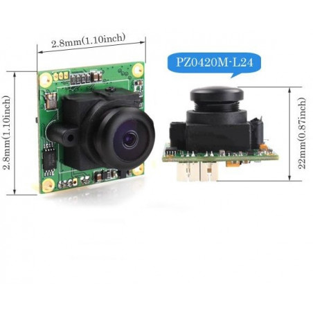 RunCam PZ0420M-L24 2.4MM 120°3M 600TVL DC 5-17V Wide Voltage Mini FPV