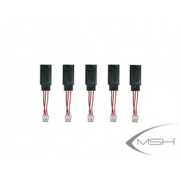 MSH Brain Kabel JR Buchse zu JST Micro 50 mm (4 Stück)