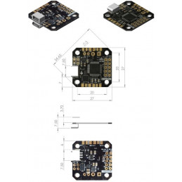 CleanFlight & BetaFlight Micro F3 Flight Controller Built-in PDB Buzzer Port 20X20mm