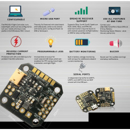 CleanFlight & BetaFlight Micro F3 Flight Controller Built-in PDB Buzzer Port 20X20mm
