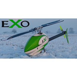 Compass eXo 500 mit CF Rotorblättern und Motor - grüne Haube