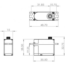 MKS HV9767 DIGITAL SERVO MIT METALLGEHÄUSE MIT STELLKRAFT 9.4KG (7,4V)