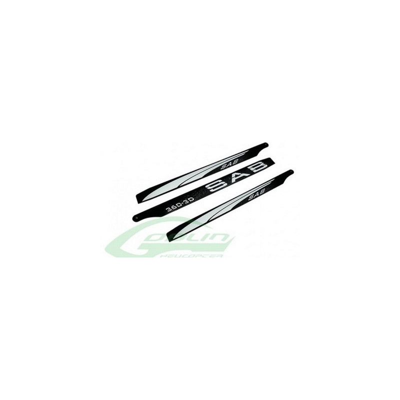 SAB Blackline 3D 3-BLATT CFK Hauptrotorblätter 360mm