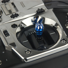 M3 3D Anti-Slip Remote Control Metal Rocker Head for Futaba Farbe Blau