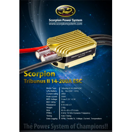 Scorpion TRIBUNUS II 14-200A (SBEC) Brushless Regler 4-14S Lipo