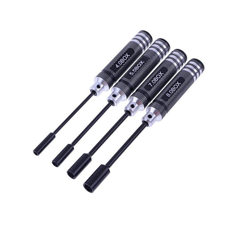 Steckschlüssel 6-kant Set 4.5/5.5/7.0/8.0 (schwarz))