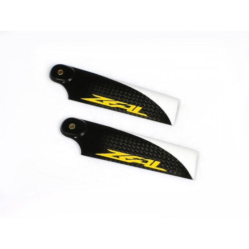 Carbon Fiber Zeal Tail Blades 70mm (Yellow)