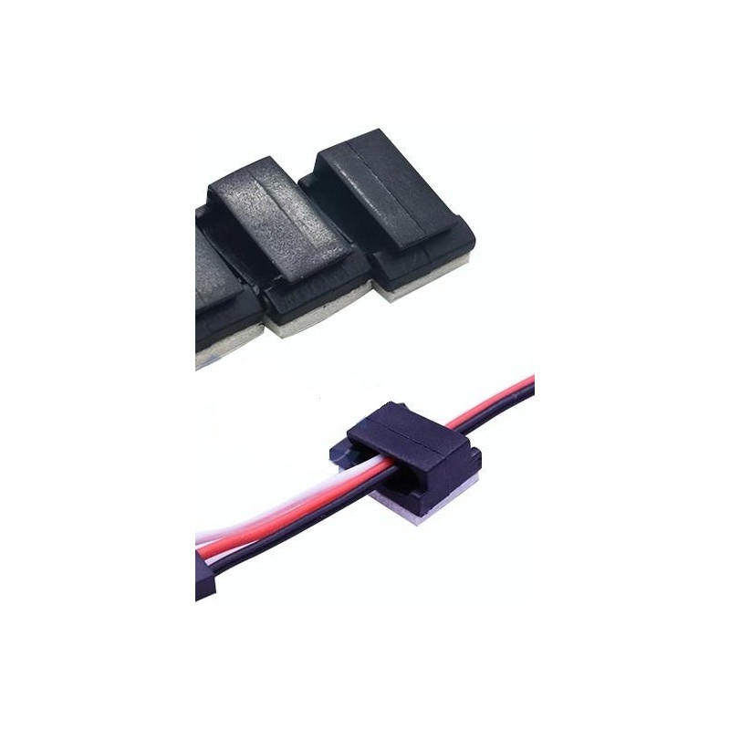 Selbstklebende Kabelhalter schwarz klein ( 20 Stück )